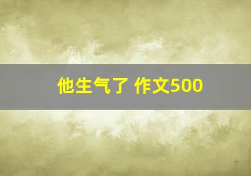 他生气了 作文500